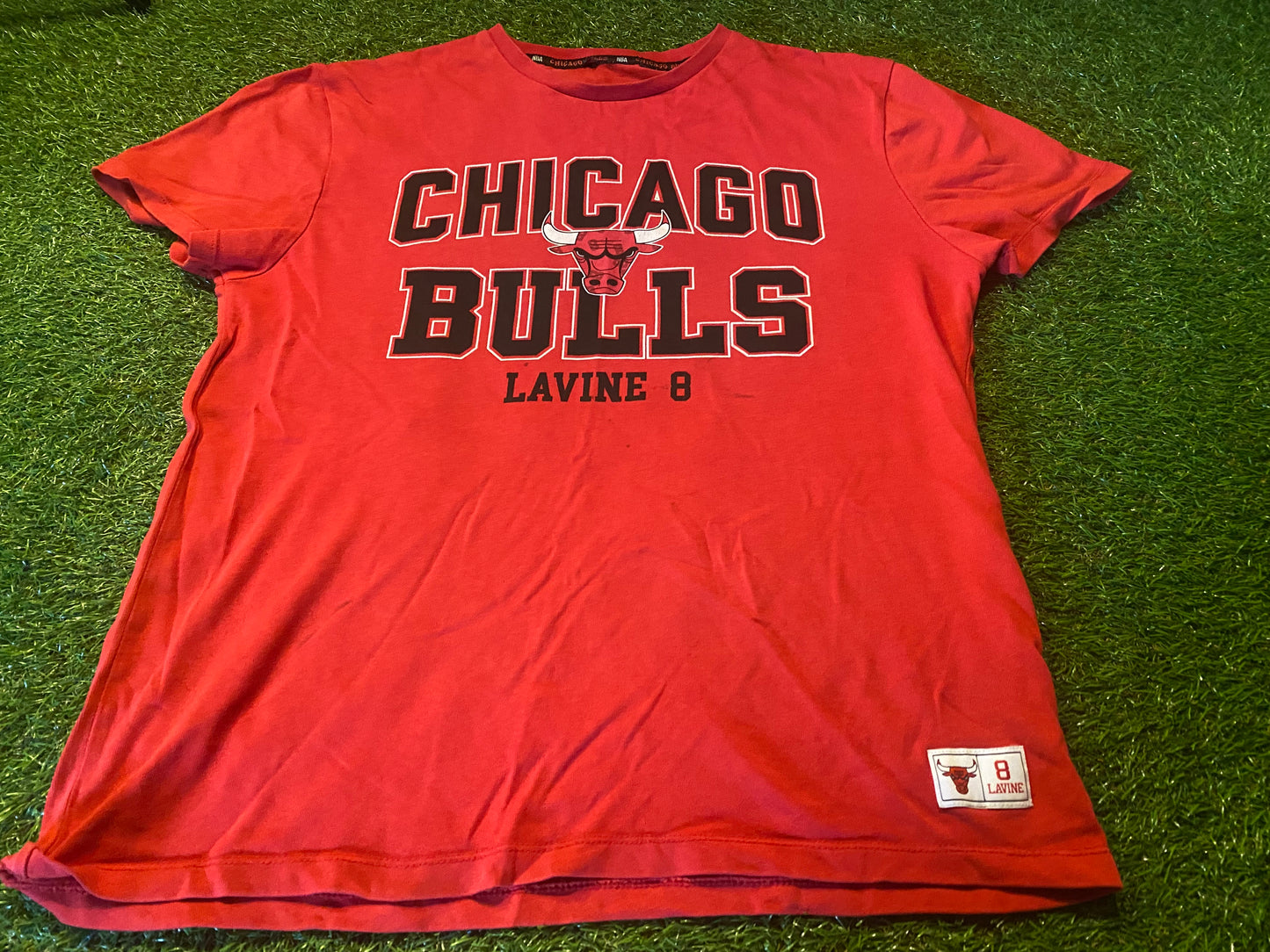Chicago Bulls NBA Basketball USA Medium Mans Lavine no8 Cotton T Shirt