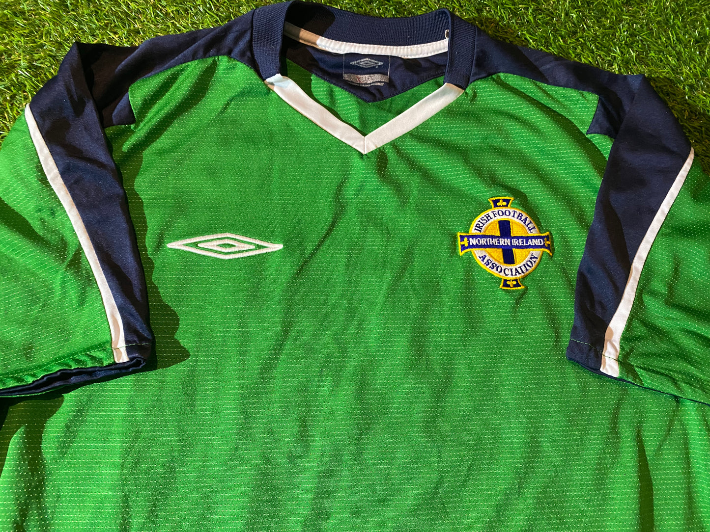 Northern Ireland GAWA Football Soccer Ulster Rare 2006 Large Mans Umbro Home Jersey