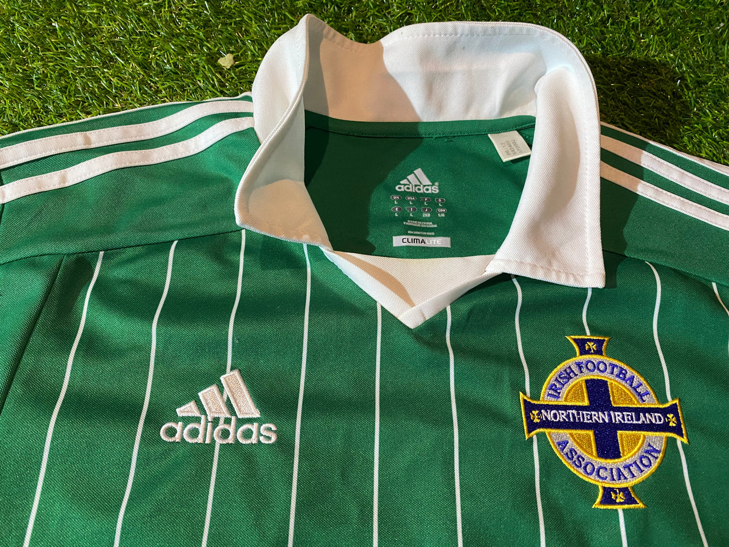 Northern Ireland Football Ulster Rare 2012 Large Mans Adidas Made Home Jersey
