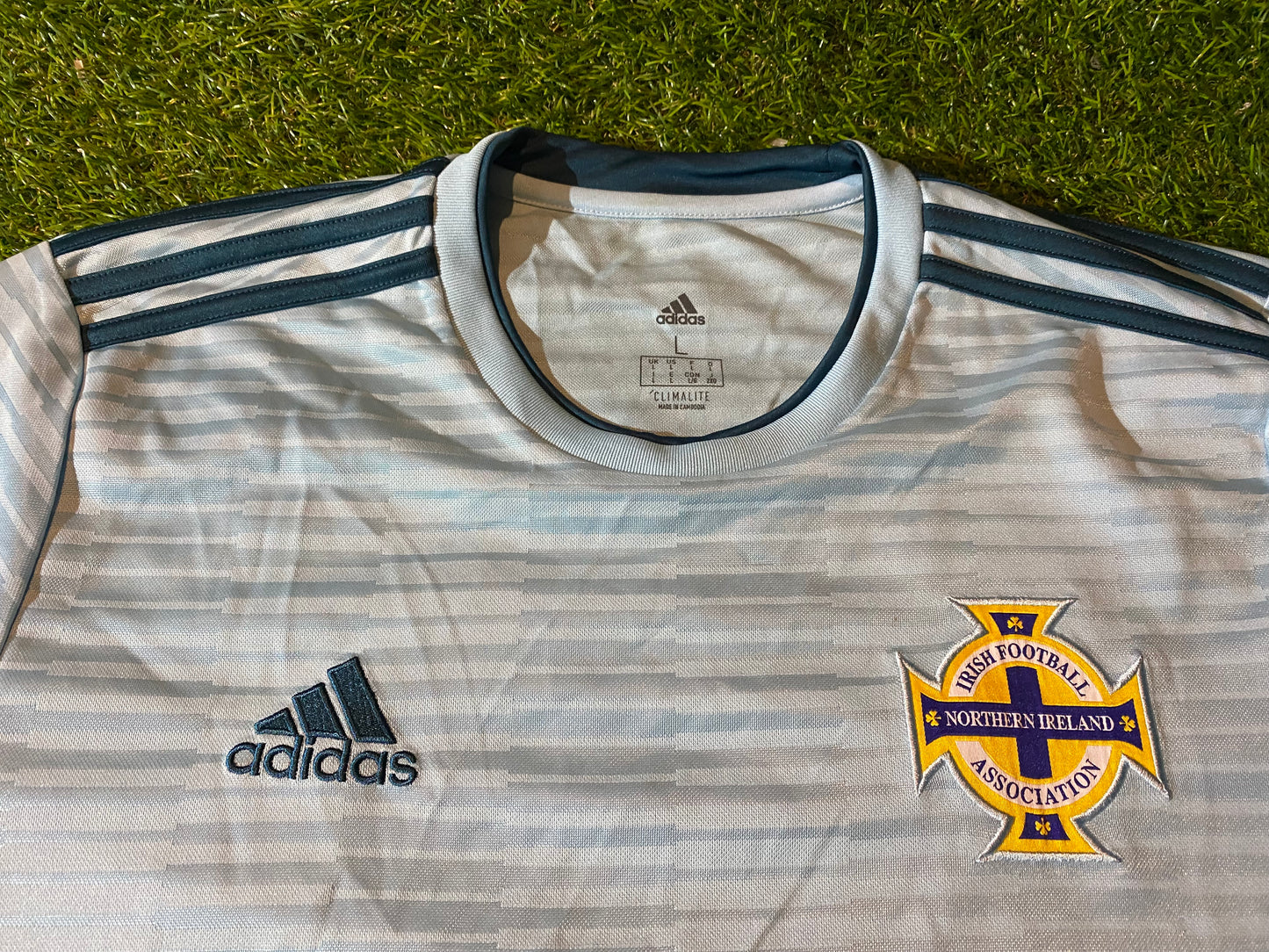 Northern Ireland Football Ulster GAWA 2017 Large Mans Adidas Made Away Jersey