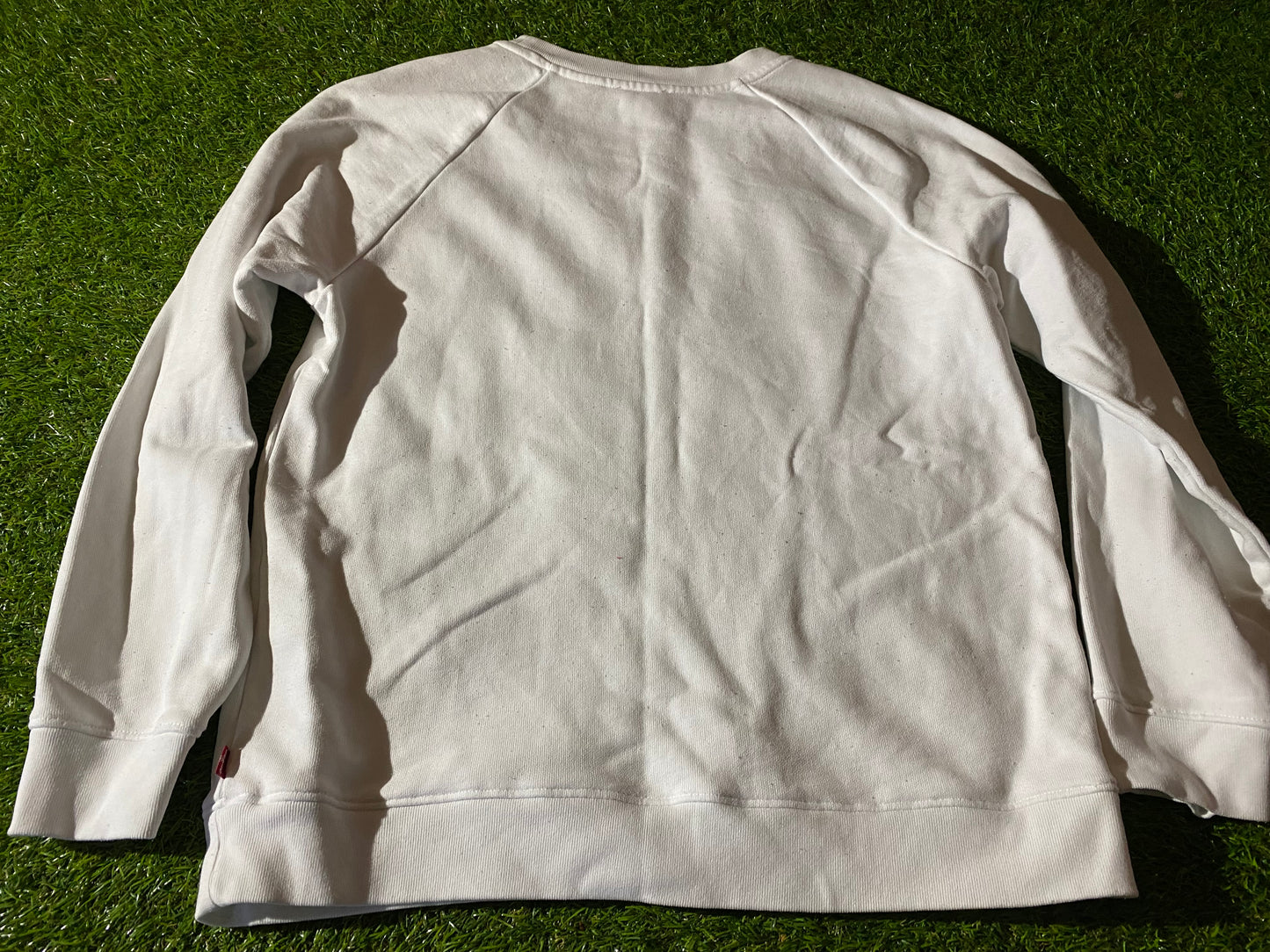 Leiv Strauss & Co XS-Small Mans Vintage White Sweater / Sweatshirt