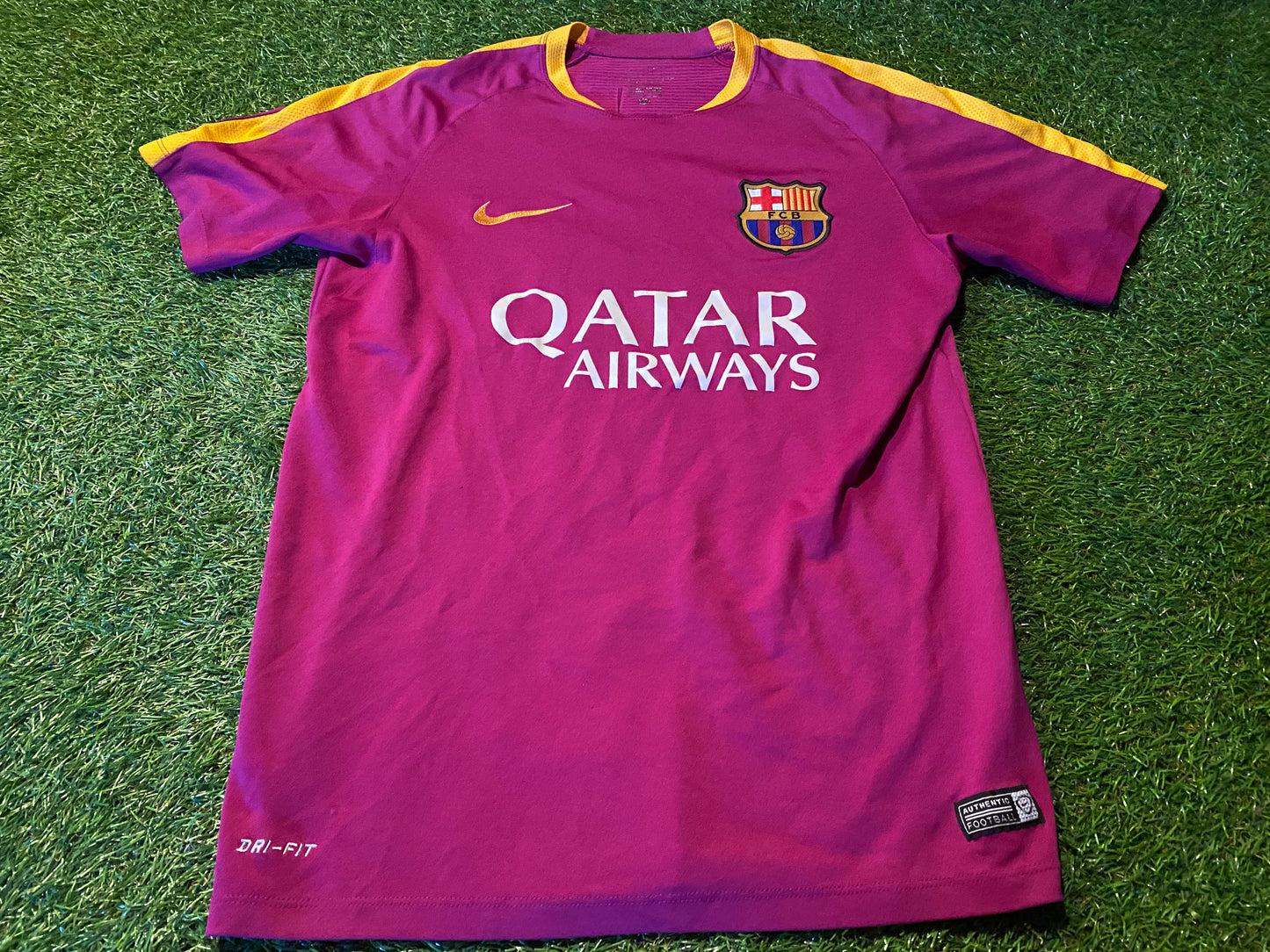 FCB Barcelona Spain Espana Football Soccer Medium Mans Nike Made Leisure Jersey