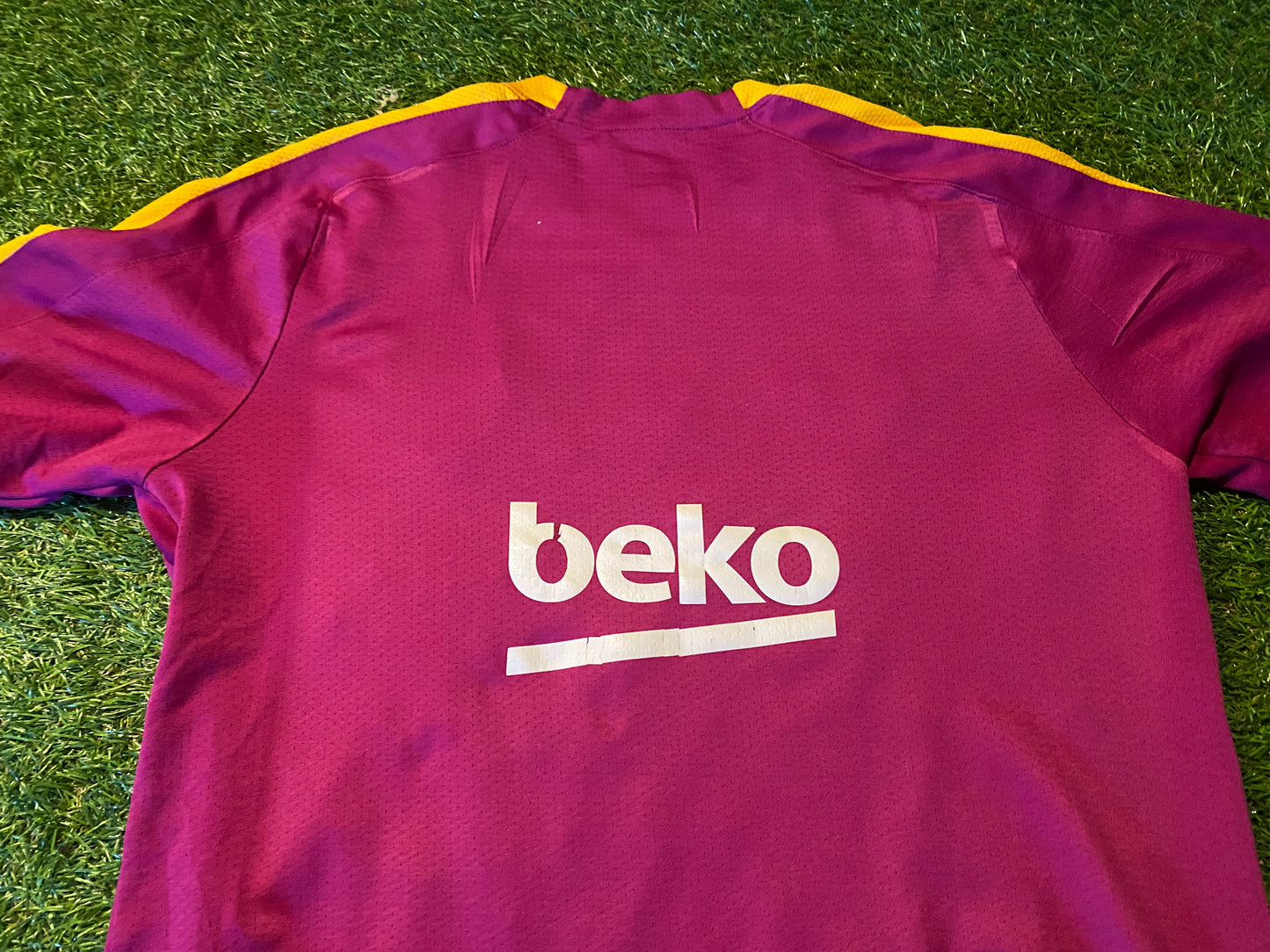 FCB Barcelona Spain Espana Football Soccer Medium Mans Nike Made Leisure Jersey