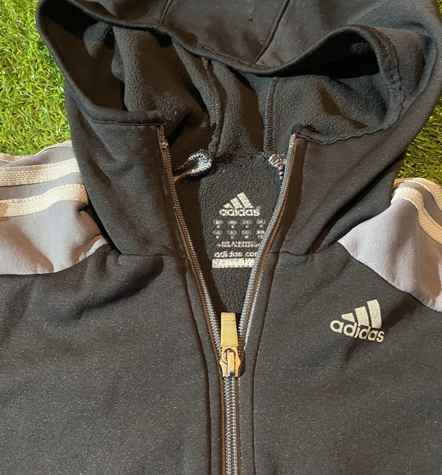 Adidas Climawarm 3 Three Stripes Small Mans Warm Single Layered Hoody / Hooded Jacket