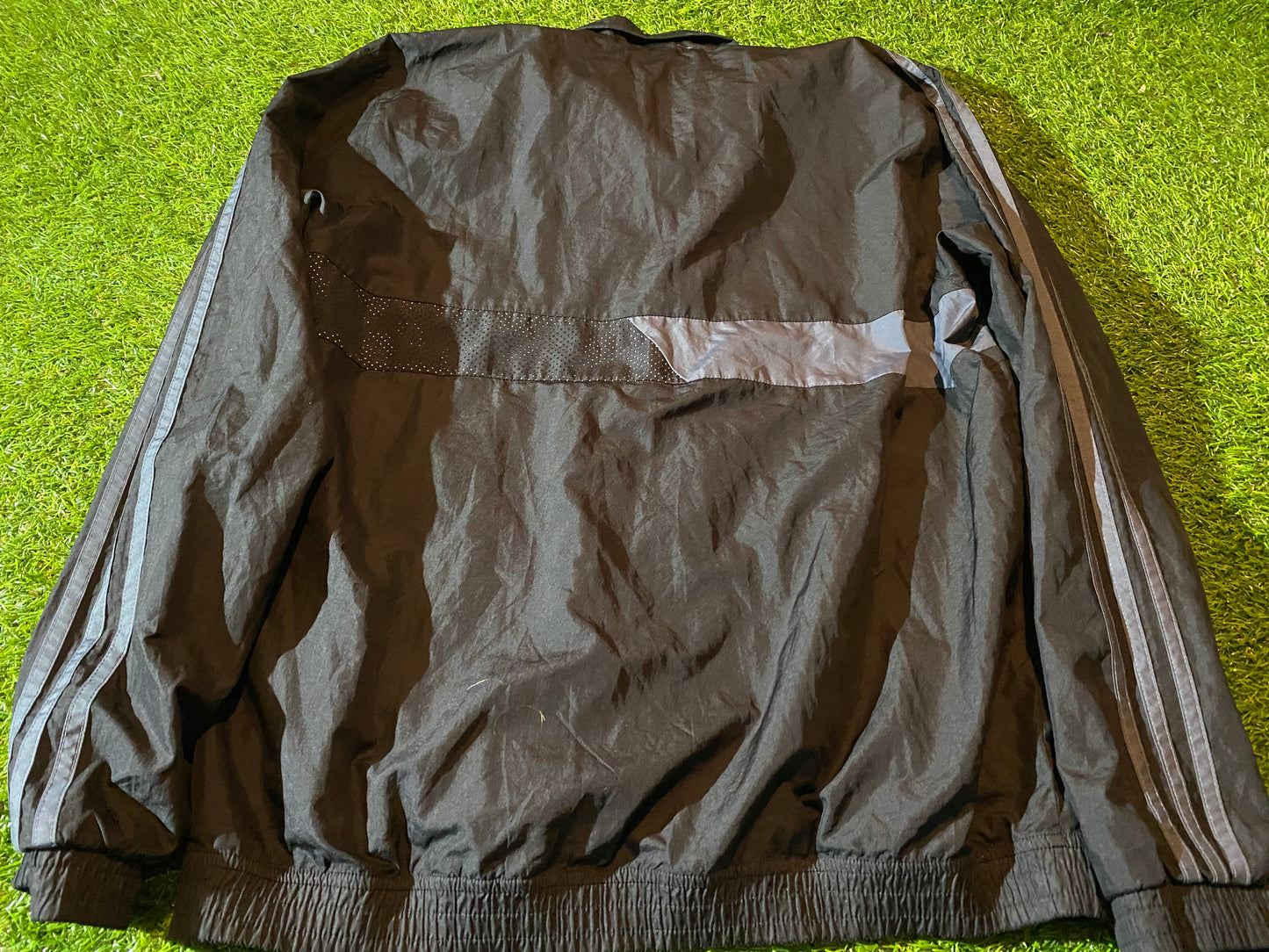 Adidas 3 Three Stripes Sports Large Mans Lighter Breathable Lined Zip Up jacket