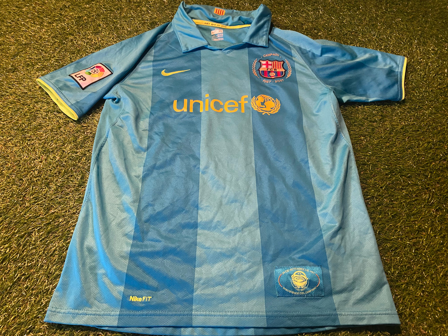 FCB Barcelona Spain La Liga Espana Football XL Boys / Youths Rare Nou Camp Nike Away Jersey