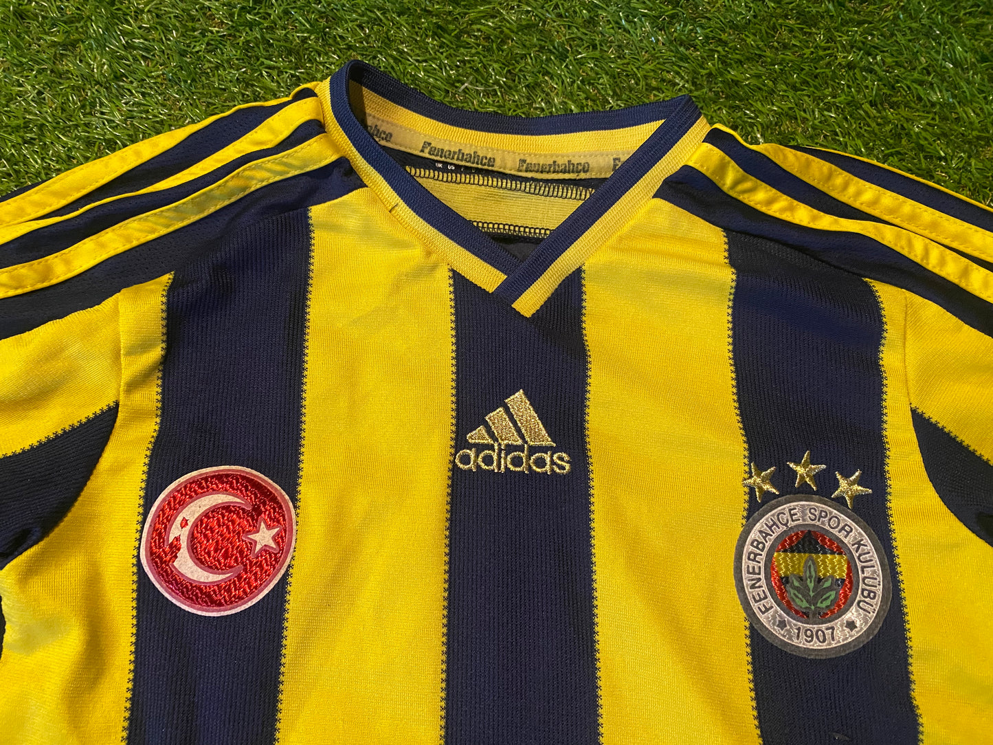 Fenerbahce FC Turkey Turkish Football Soccer Small Boys 7-8 Year Old Adidas Home Jersey