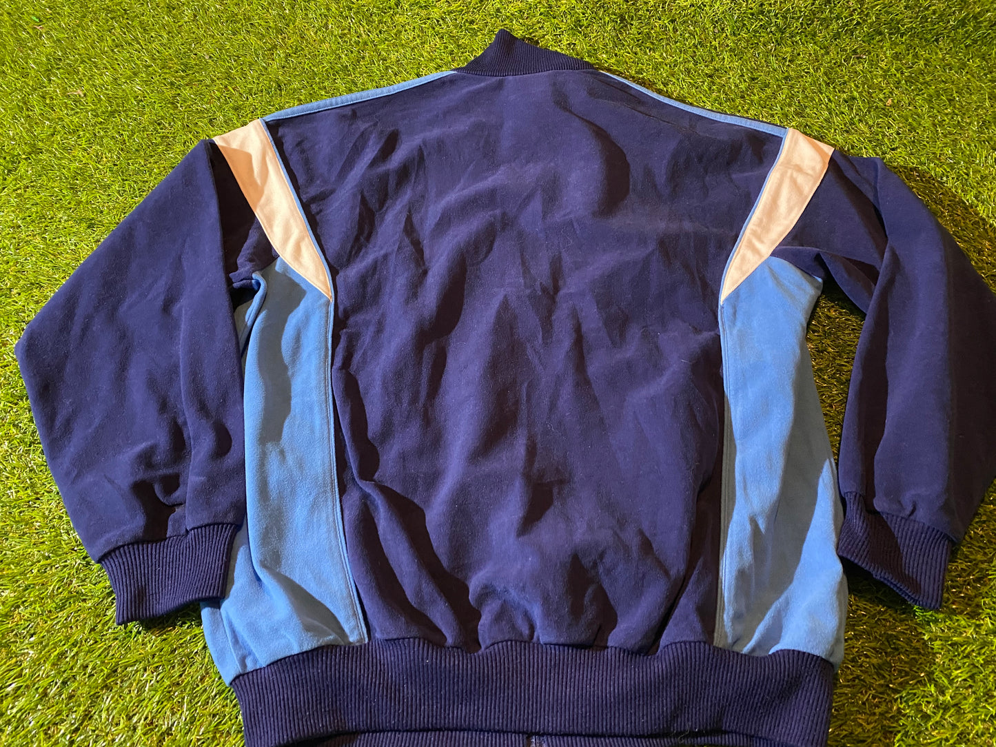 Adidas 3 Stripes Vintage Youths / Small Mans Soft Velvet Type Zip Up Tracksuit Jacket