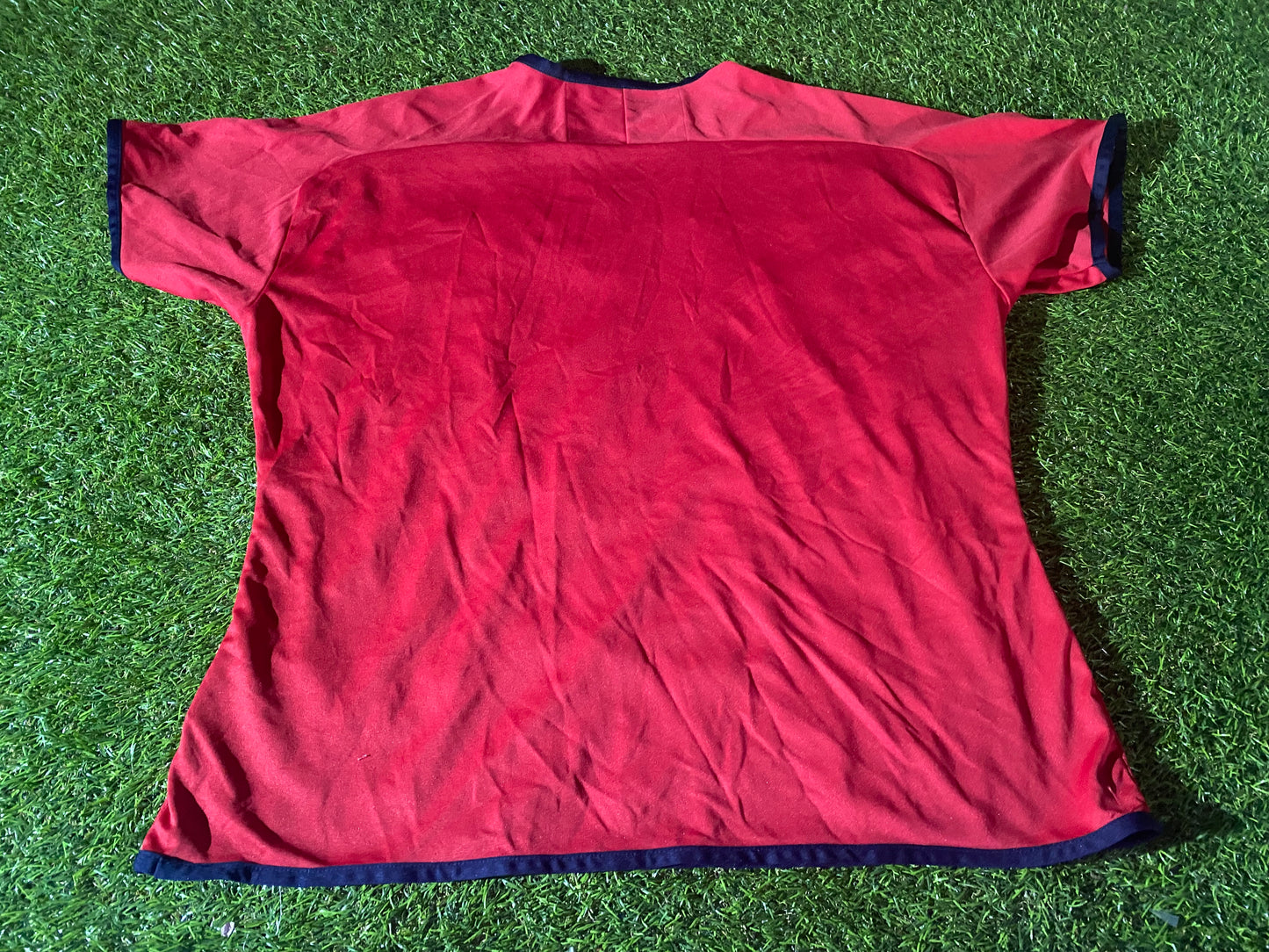 Glasgow Rangers Scotland Football Large Womans Size 14-16 Rare 50 Titles Third Jersey