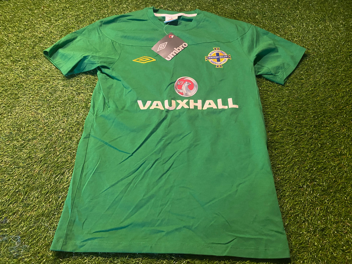 Northern Ireland Football Ulster GAWA Small Mans New BNWT Umbro Cotton T Shirt