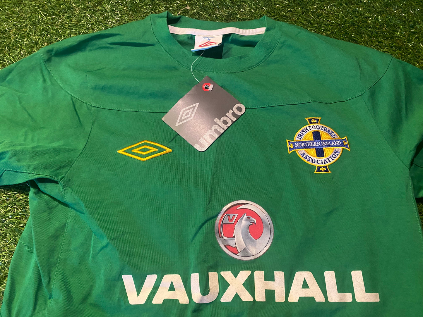 Northern Ireland Football Ulster GAWA Small Mans New BNWT Umbro Cotton T Shirt