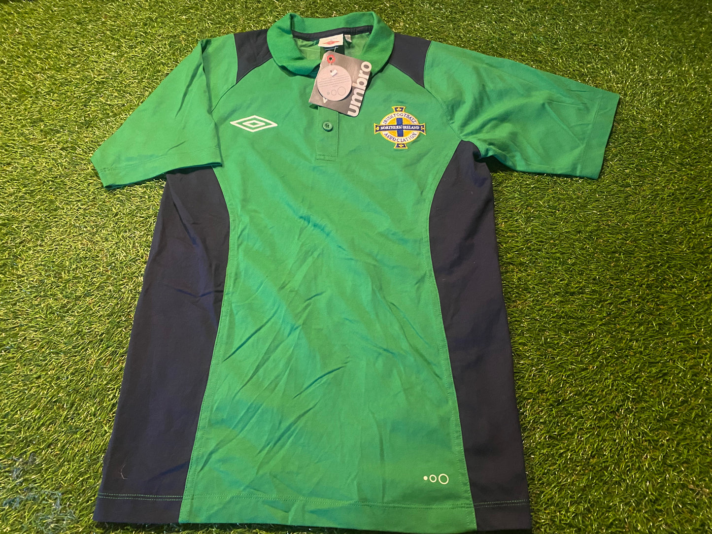 Northern Ireland Football Ulster GAWA Small Mans New BNWT Umbro Polo Shirt