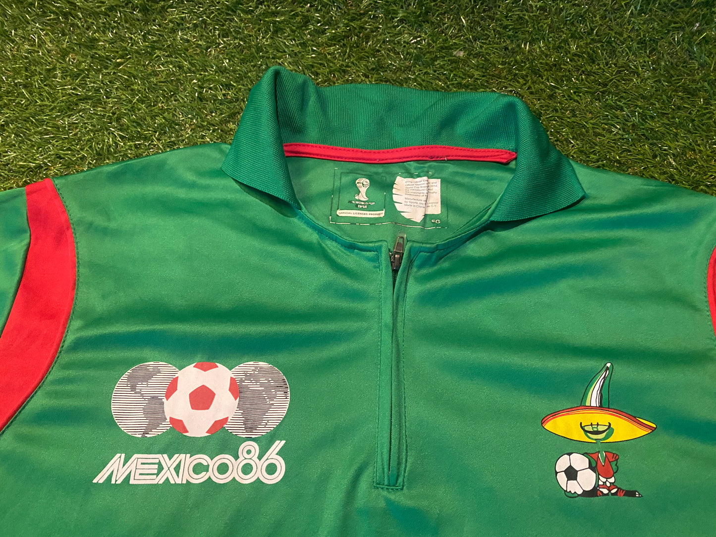 Northern Ireland Football Ulster GAWA Large Mans Vintage World Cup 1986 Leisure Top