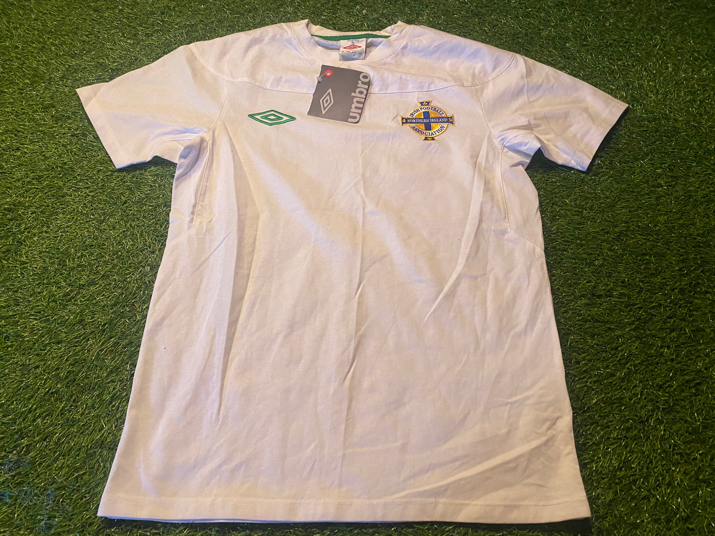 Northern Ireland Football Ulster GAWA Small Mans New BNWT Umbro Cotton T Shirt