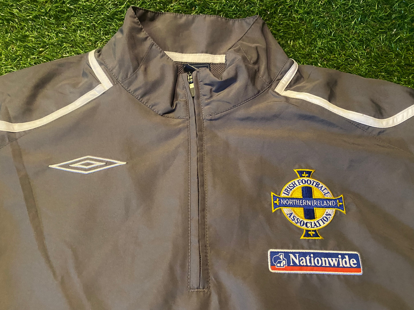 Northern Ireland Football Ulster Soccer XL Extra Large Mans Light Windbreaker Lined Top