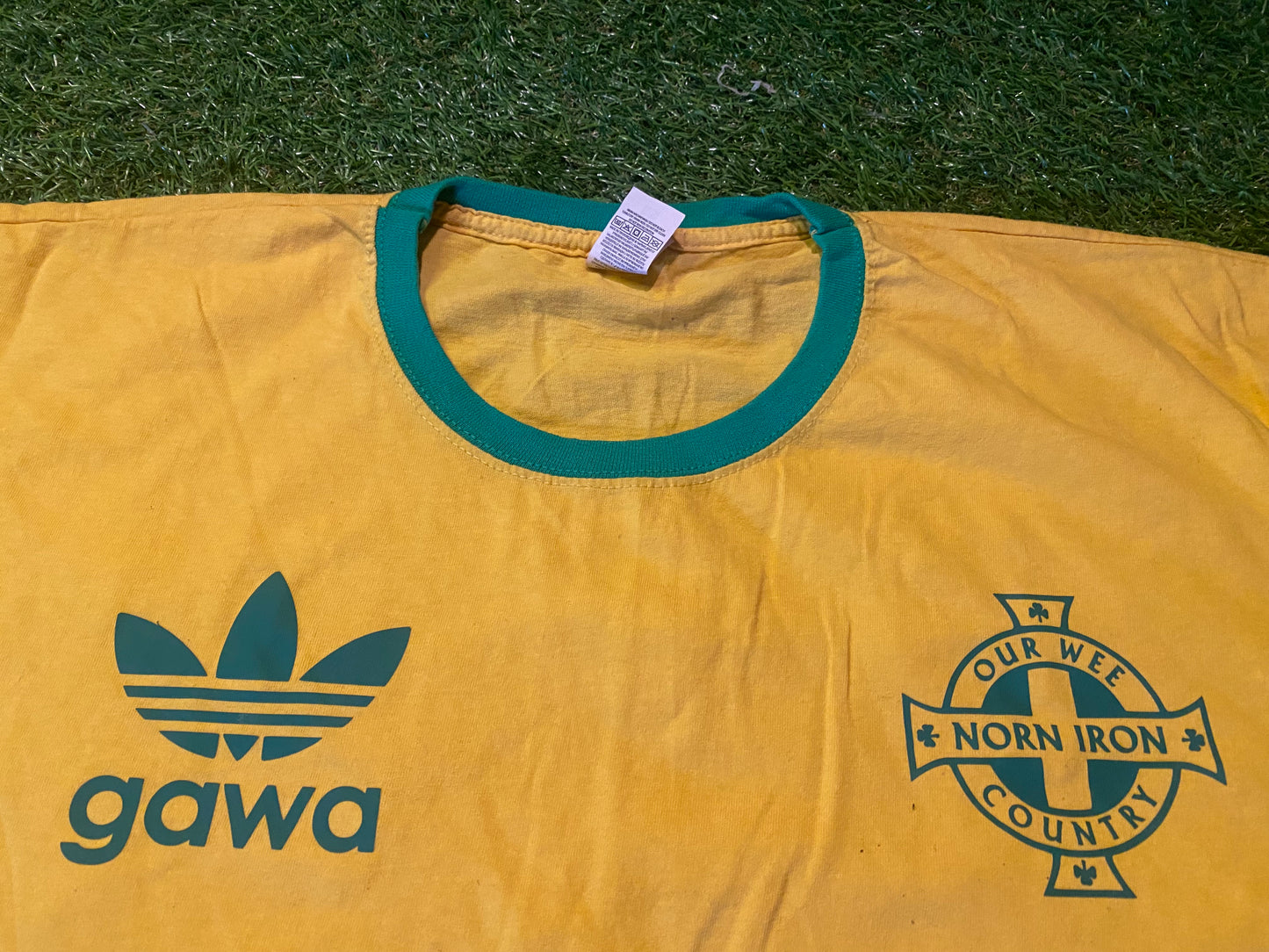 Northern Ireland Football Ulster GAWA Large Mans Brazil Type Cotton T Shirt