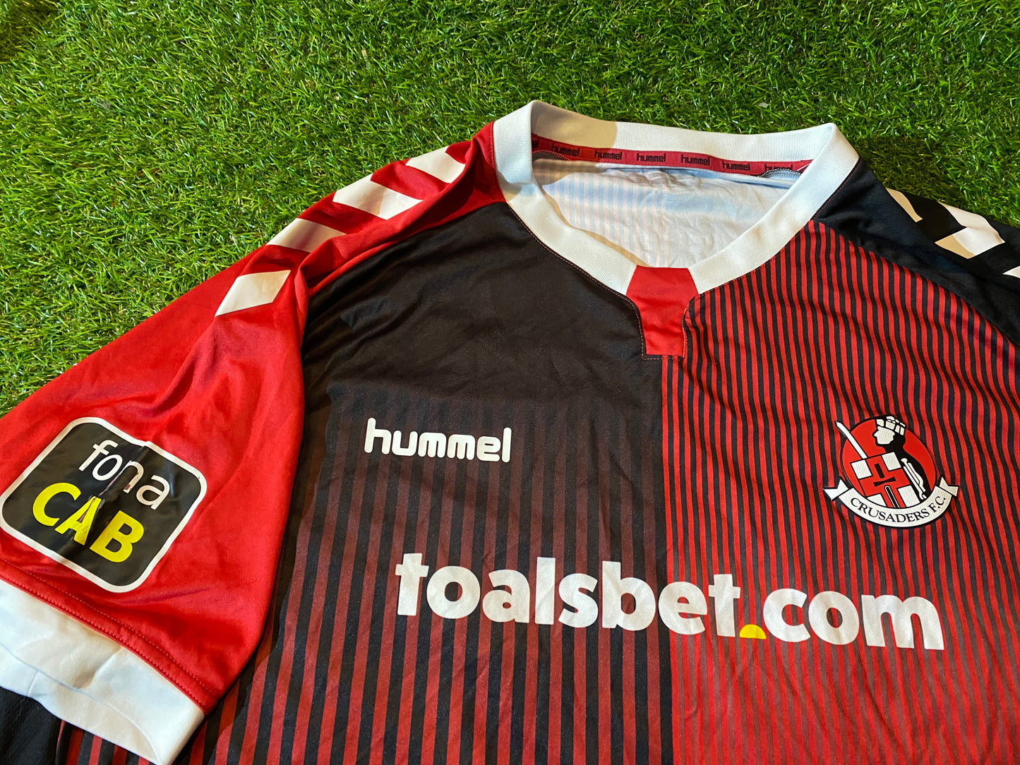 Crusaders FC Northern Ireland Football Big 3XL-4XL Hummel Made Home Jersey