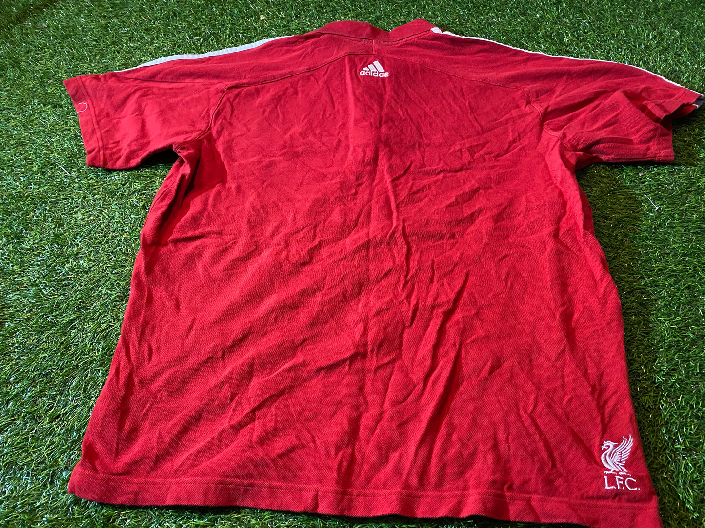 Liverpool England Football Soccer EPL Large Mans Champions League Adidas Polo Jersey