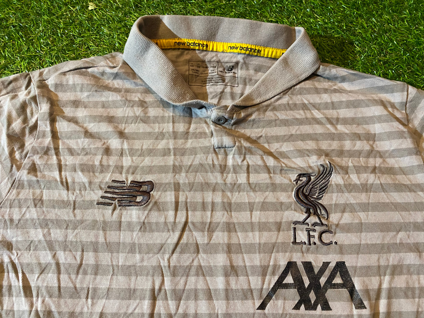Liverpool England Football Soccer EPL Medium Mans New Balance Polo Jersey