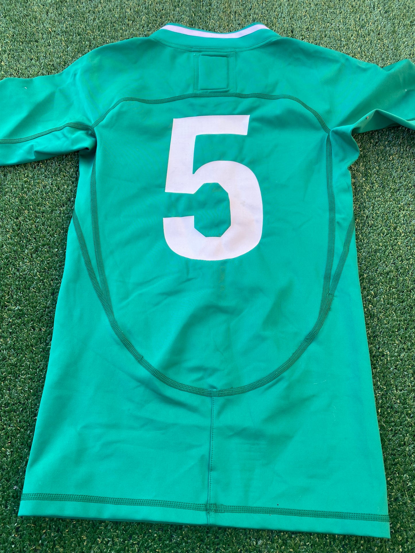 Ireland Eire Irish Rugby Union Small Mans Tight Fit Match Worn no5 Puma Made Jersey
