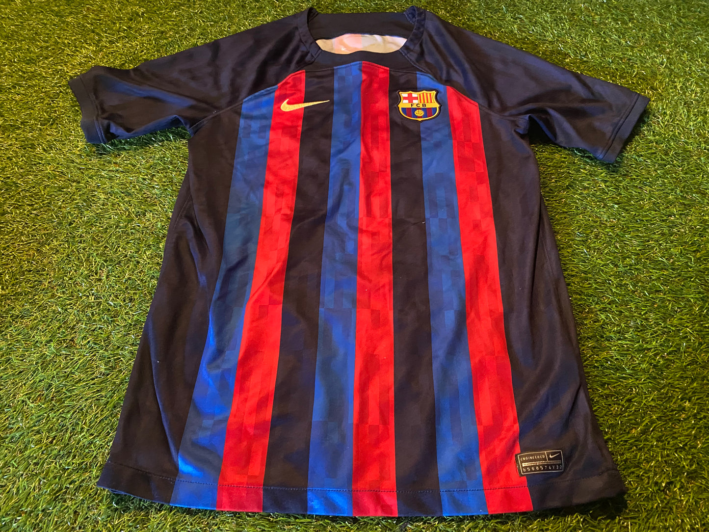 FCB Barcelona Spain Espana Football Soccer Large Boys 10-12 year old Nike Home Jersey
