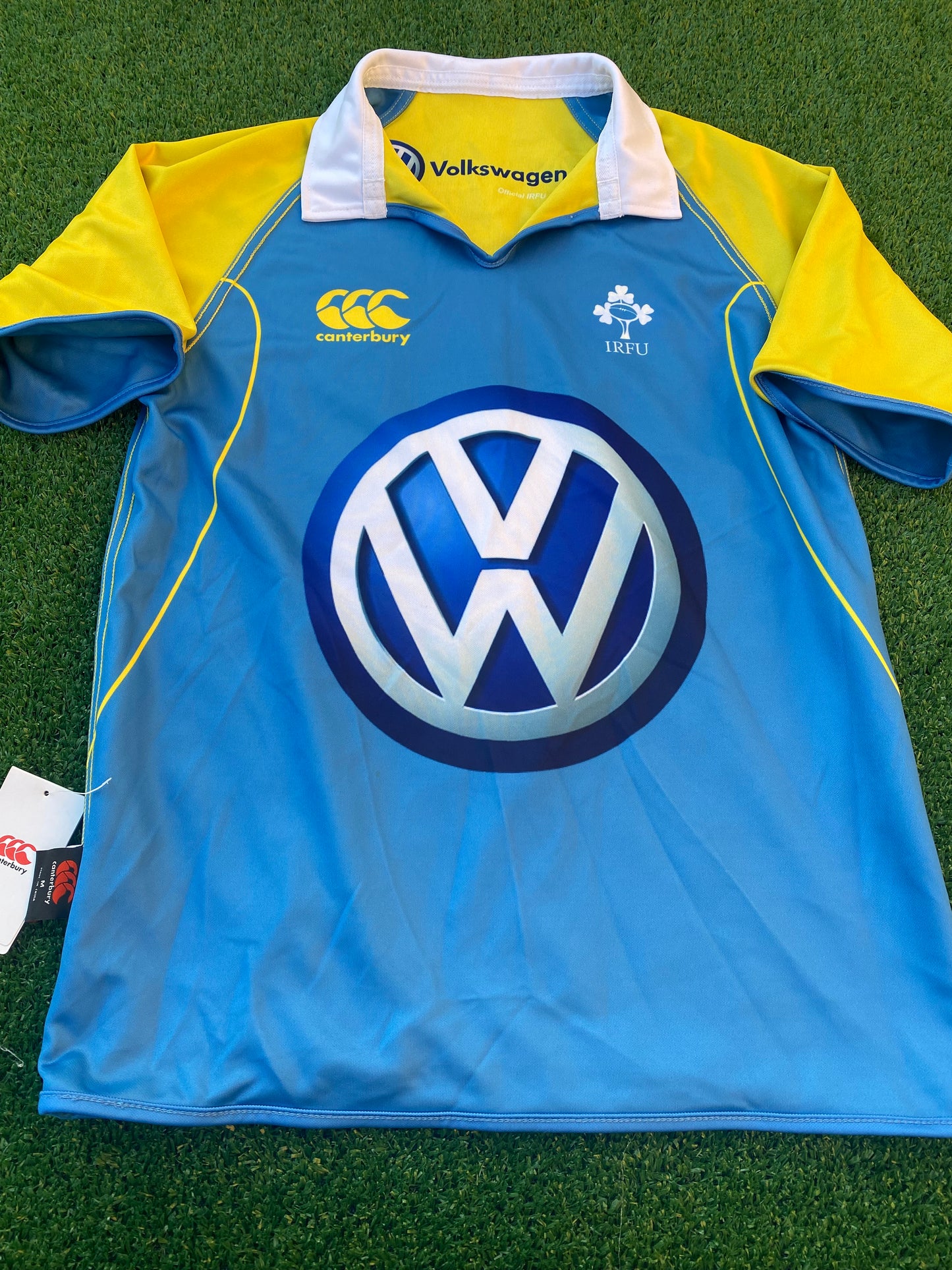 Ireland IRFU Eire Irish Tag Rugby Union Medium Mans CCC Made BNWT Reverse Jersey