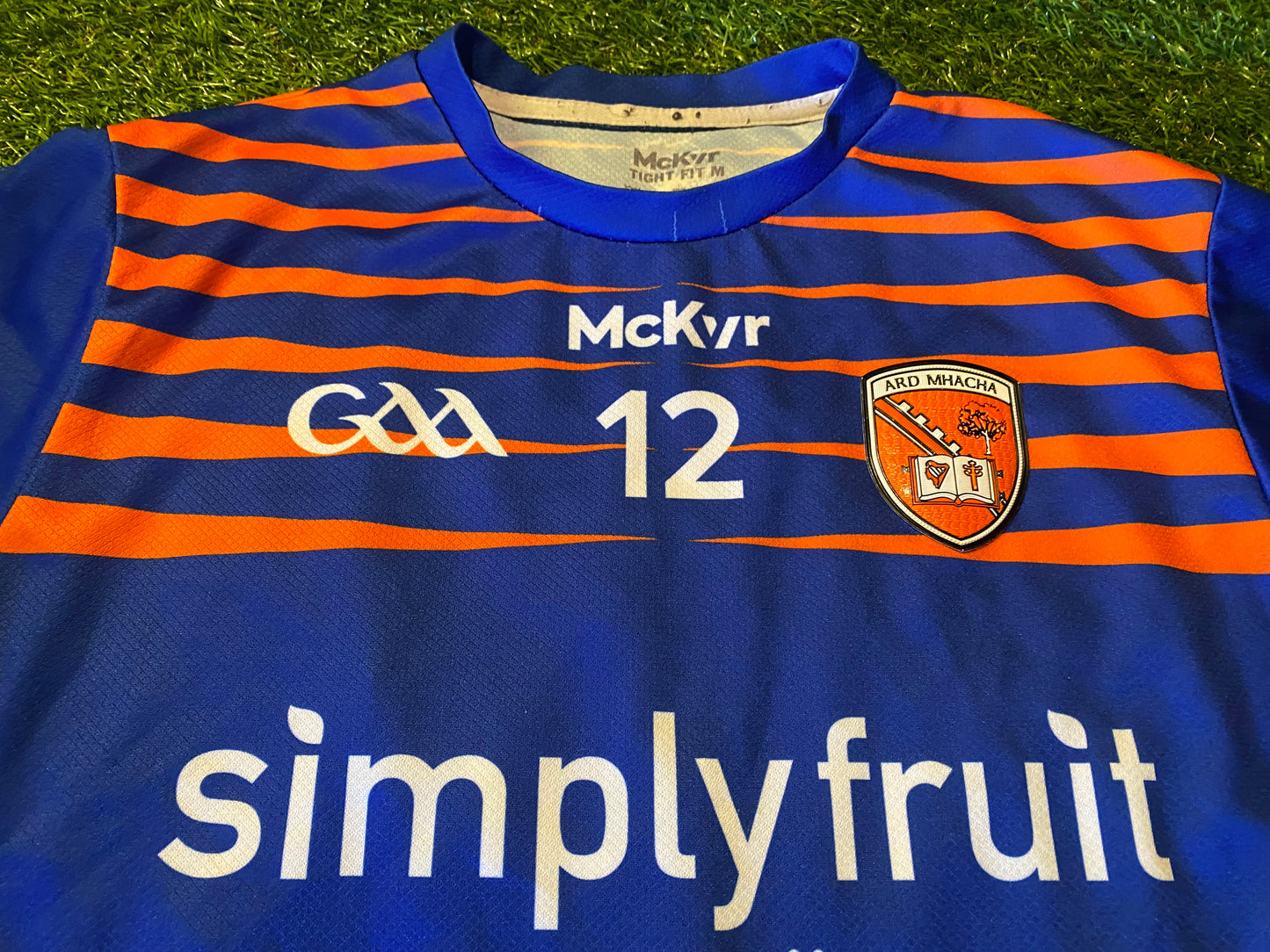 Co Armagh GAA Gaelic Football Medium Mans Tight Fit No12 McKeevers Made Jersey