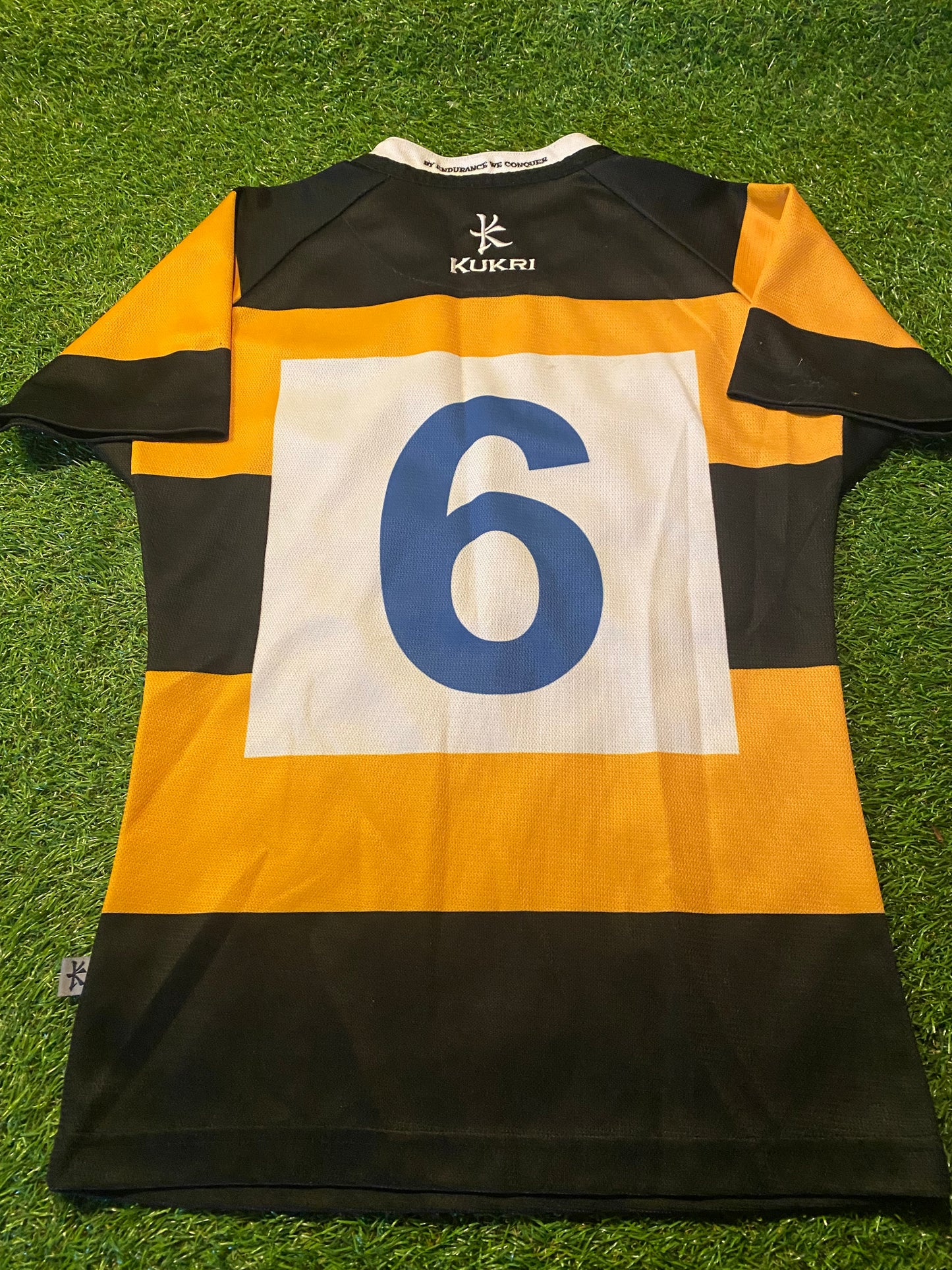 Newbridge RFC Irish Ireland Eire Rugby Union Football Small Mans Match Worn no6 Jersey