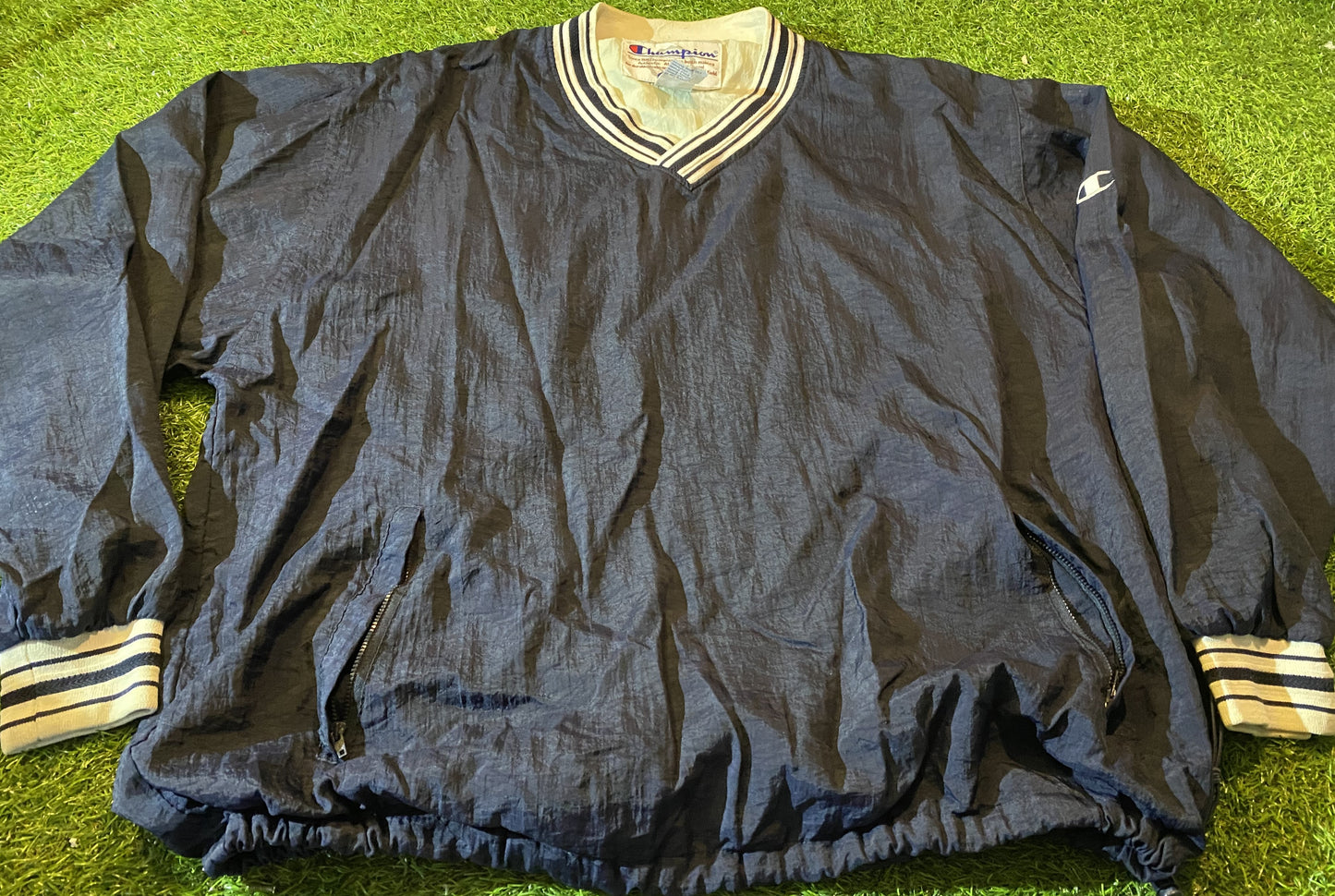 Vintage Champion Made Soft Cotton Lined Training Top Fit Large to Extra Large Mans Size