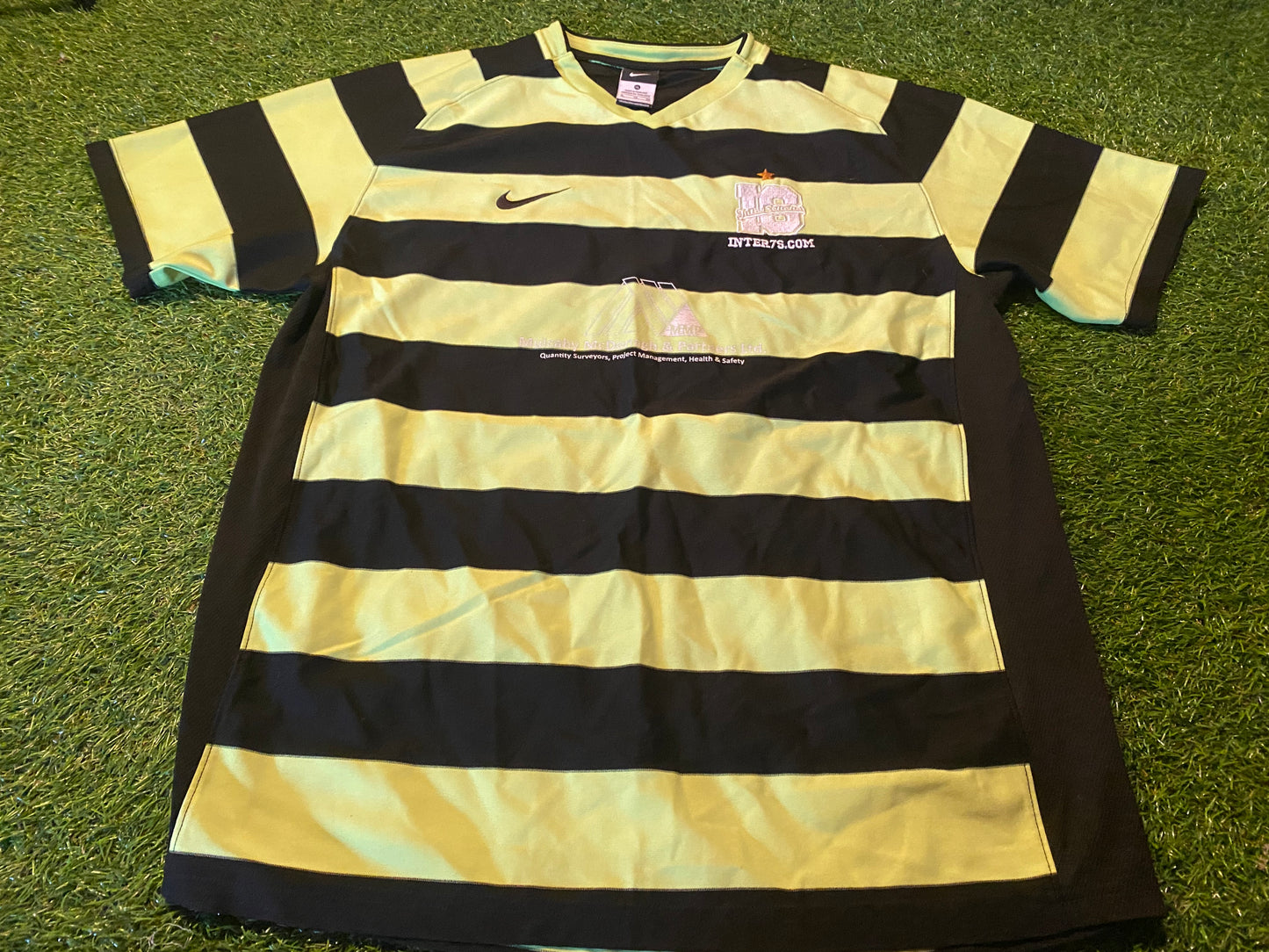 Inter7's Dublin Ireland Irish Eire Soccer Football Large Mans Bumblebee Nike Stretch Jersey