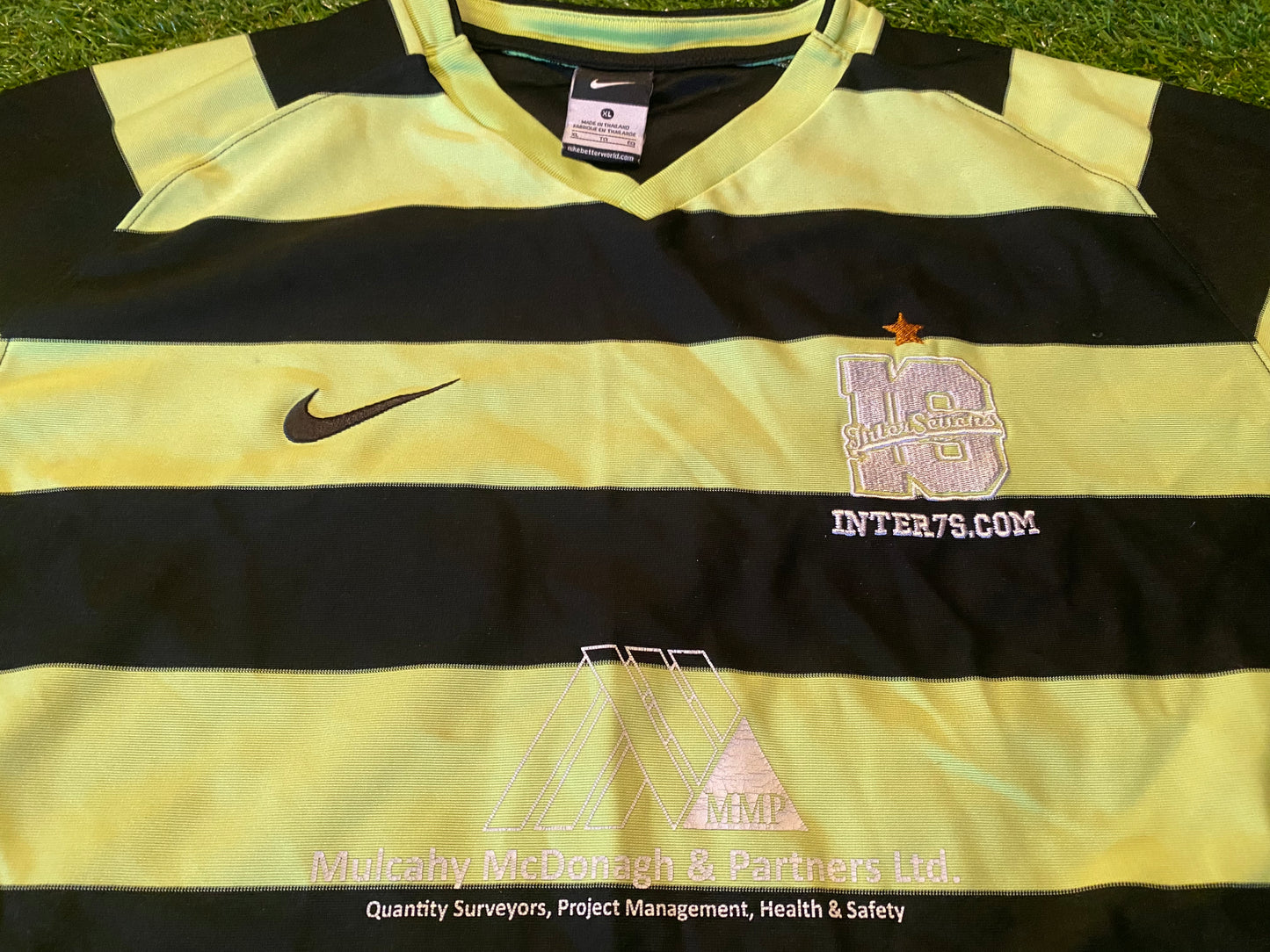 Inter7's Dublin Ireland Irish Eire Soccer Football Large Mans Bumblebee Nike Stretch Jersey