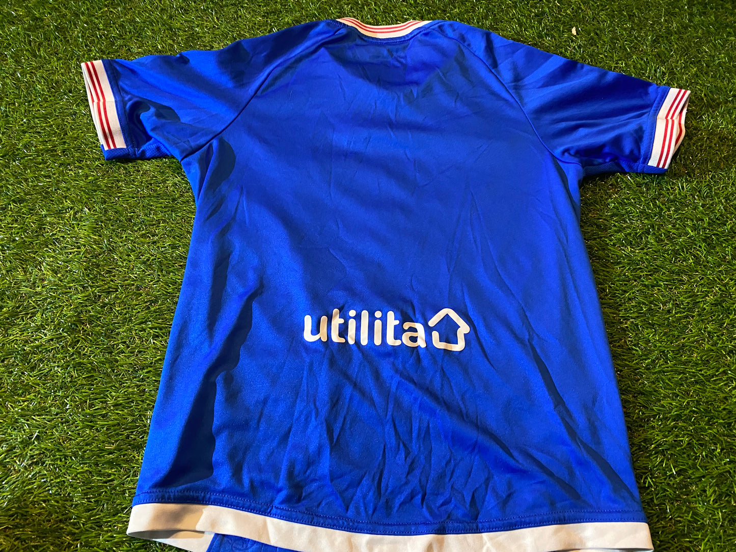Glasgow Rangers Scotland Football Small Boys 7-8 Year Old Hummel Made Home Jersey