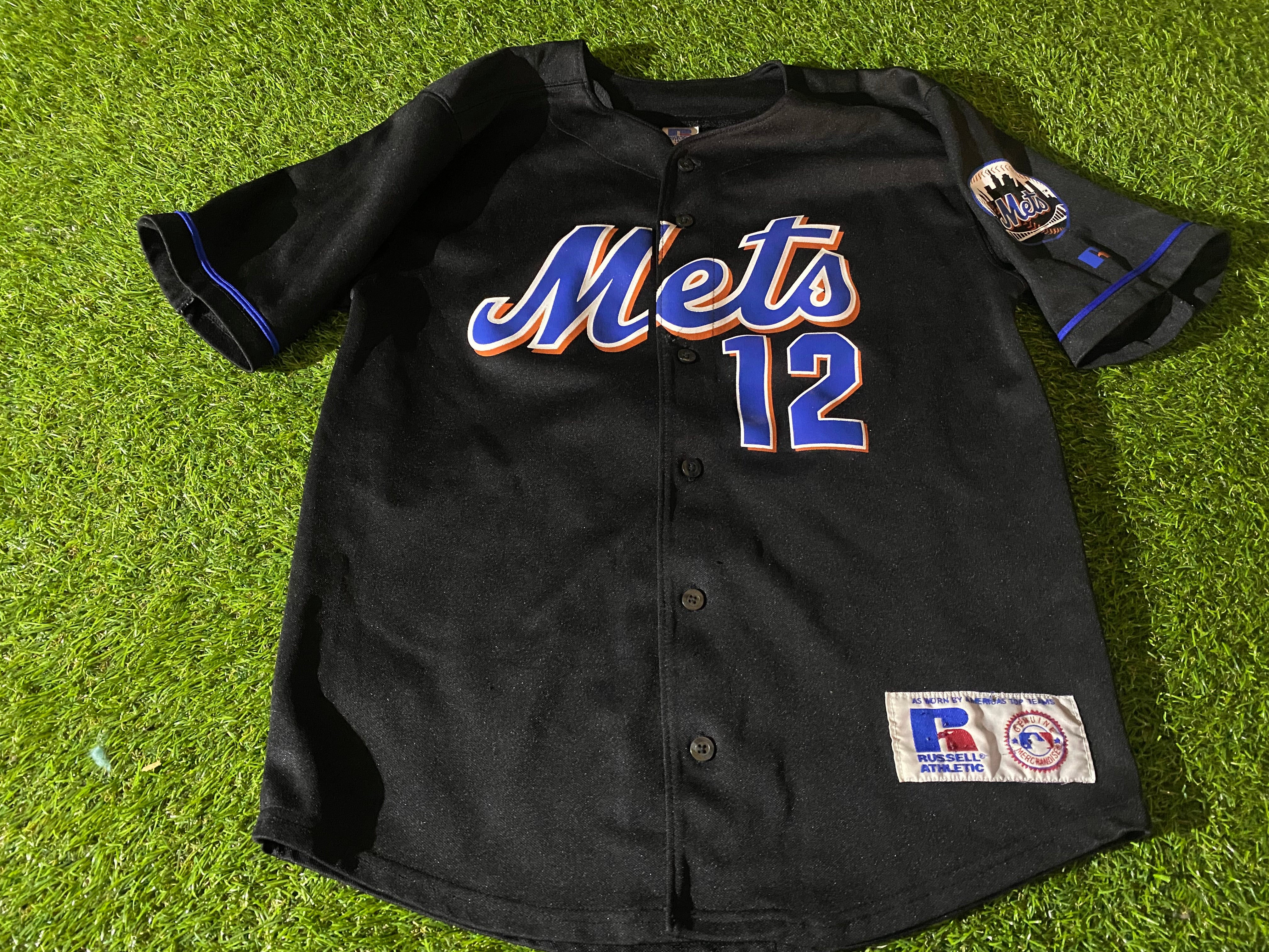 L/XL) Vtg New York Mets Russell Athletic Jersey