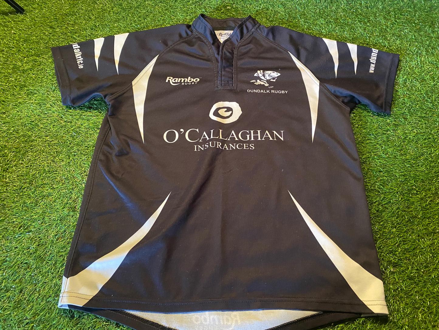 Dundalk RFC Eire Irish Ireland Rugby Union Medium Mans Vintage Home Jersey
