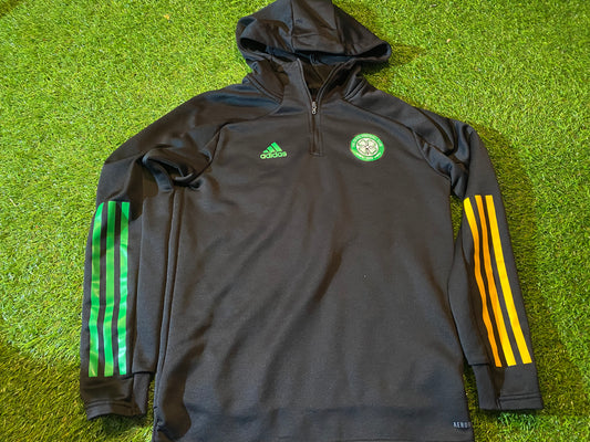 Celtic FC Scotland Football Large Boys 10-12 Year Old Zip Up Adidas Made Hoody Hooded Top