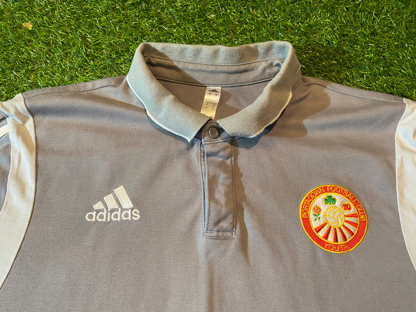 Portadown FC Northern Ireland Football Large Mans adidas Made Polo Jersey