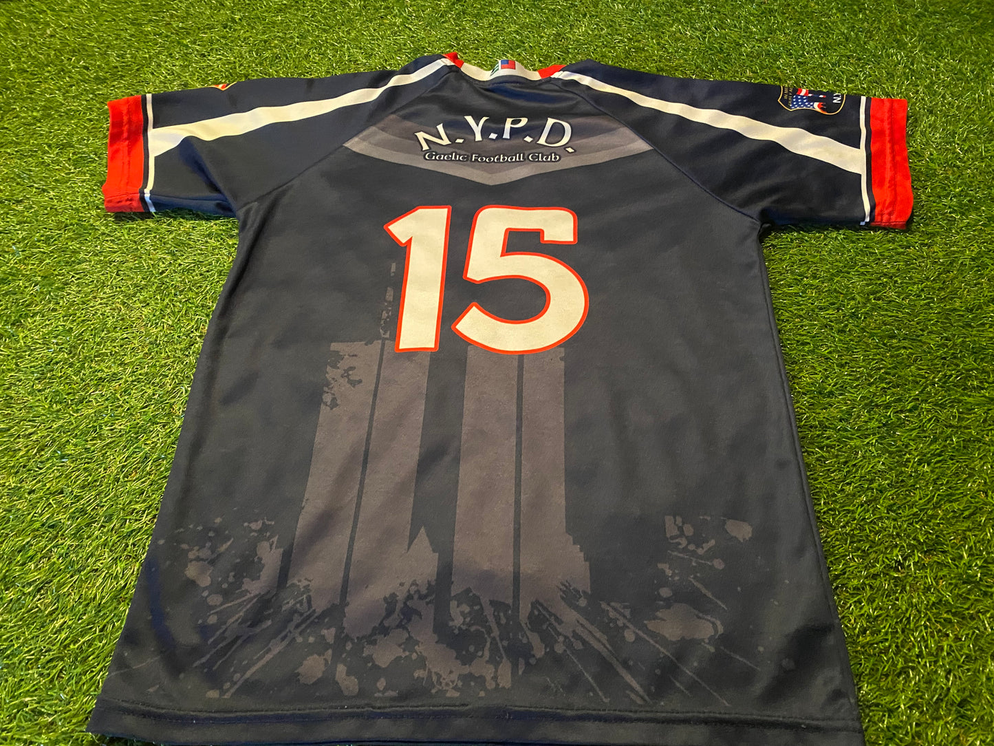 NYPD USA United States GAA Gaelic Football Youths / XS Mans Match Worn no15 Jersey