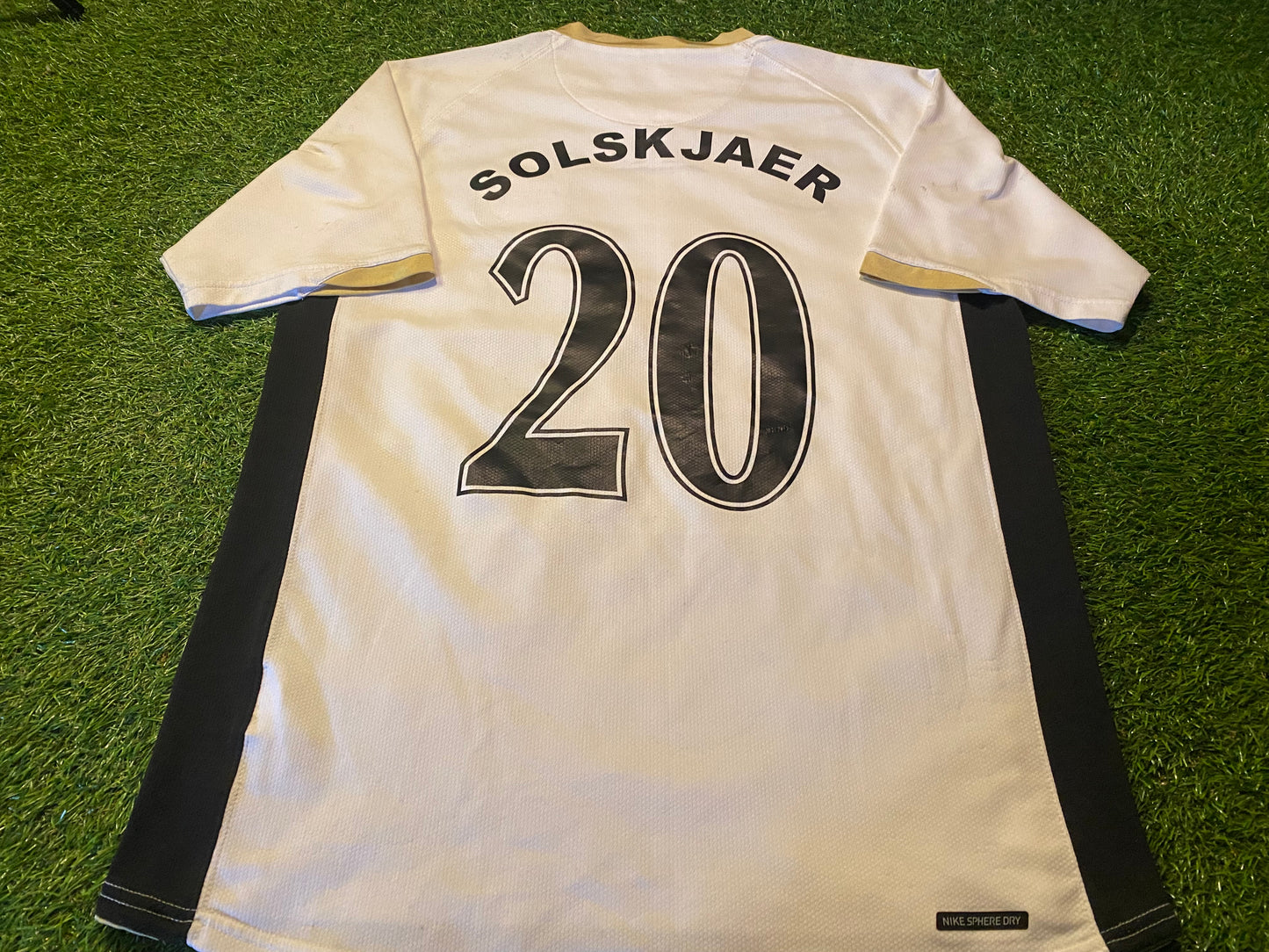 Manchester United England Football Soccer Medium Mans 2007 Nike Solskjaer no20 Jersey