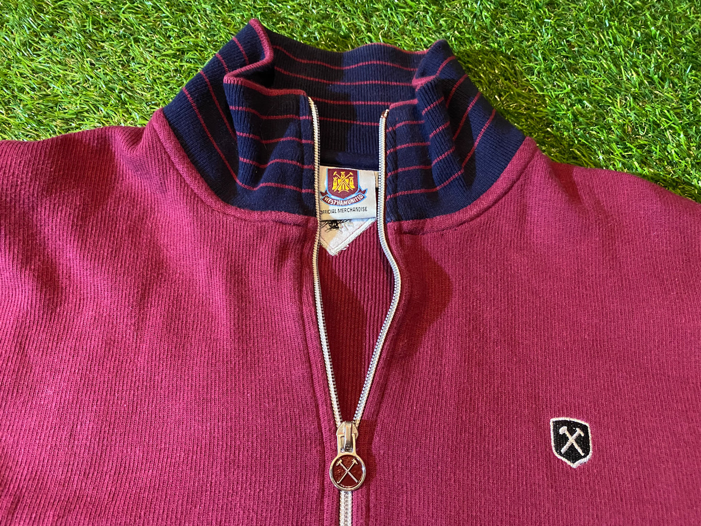 West Ham United England Football Heavy Full Zip Up Medium mans Cardigan Type Jacket