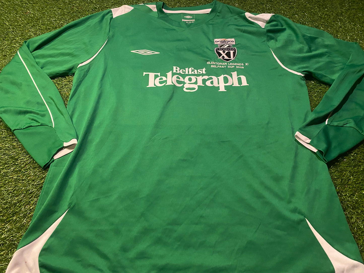 Glentoran Legends XI Football Paul Millar Match Worn no15 Belfast Cup 2008 Jersey