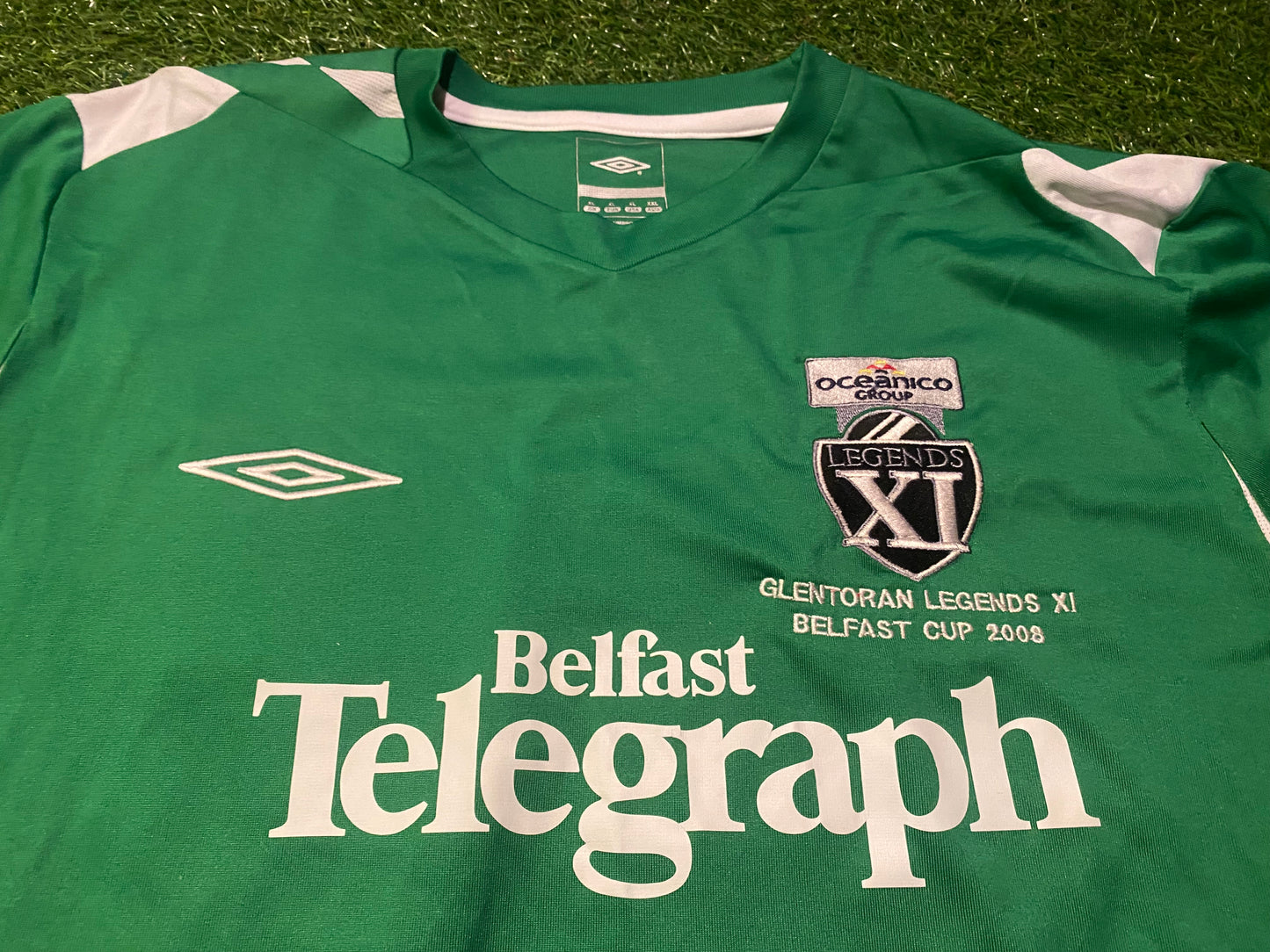 Glentoran Legends XI Football Paul Millar Match Worn no15 Belfast Cup 2008 Jersey
