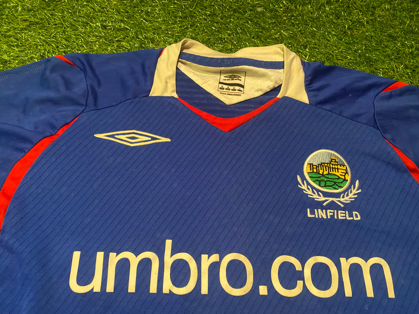 Linfield FC Northern Ireland Soccer Football Medium Mans Umbro Made Home Jersey