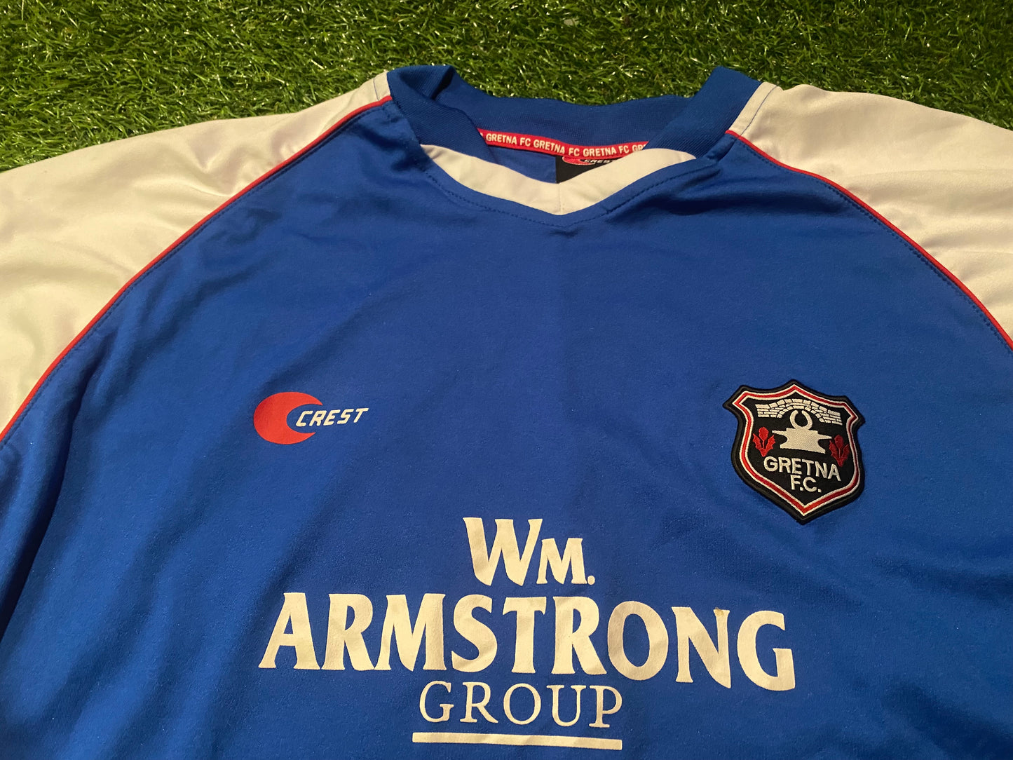 Gretna FC Scotland Football Soccer Large Mans Vintage Match Worn no10 L/S Jersey