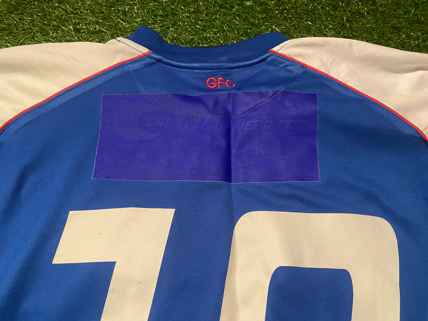 Gretna FC Scotland Football Soccer Large Mans Vintage Match Worn no10 L/S Jersey