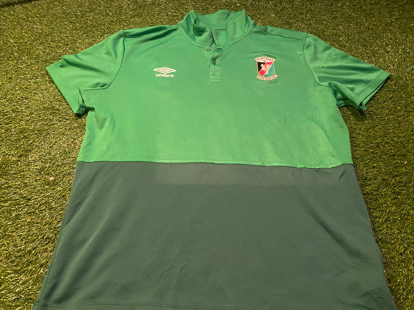 Glentoran FC Northern Ireland Football Umbro XL Extra Large Mans Polo Top