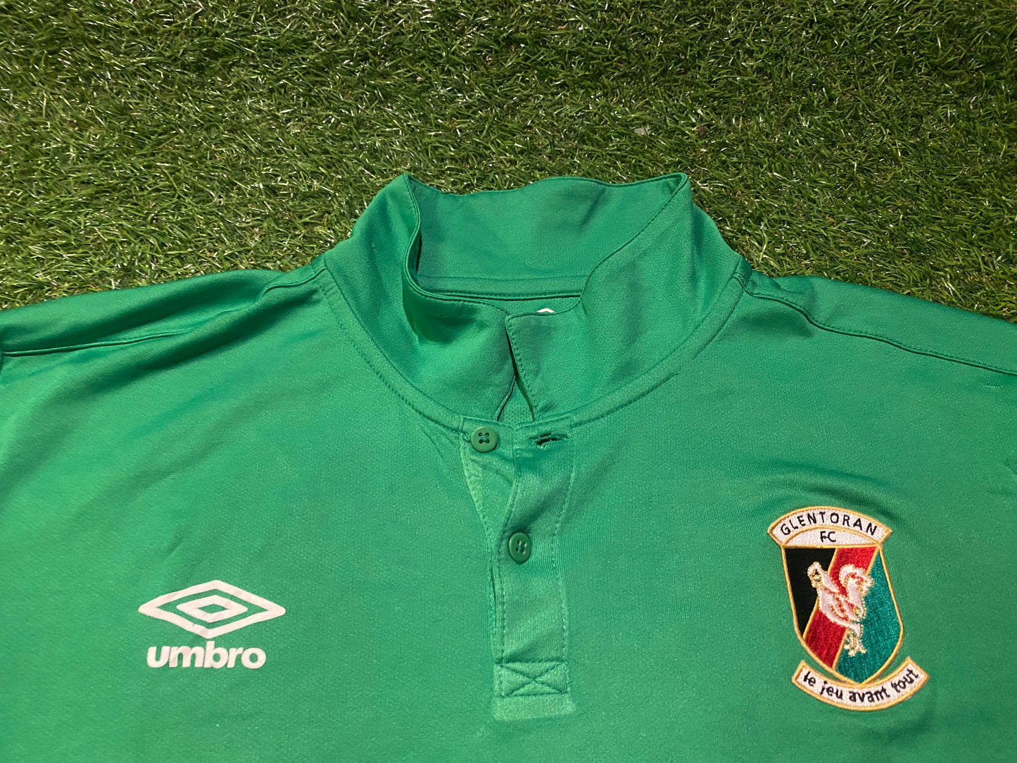 Glentoran FC Northern Ireland Football Umbro XL Extra Large Mans Polo Top