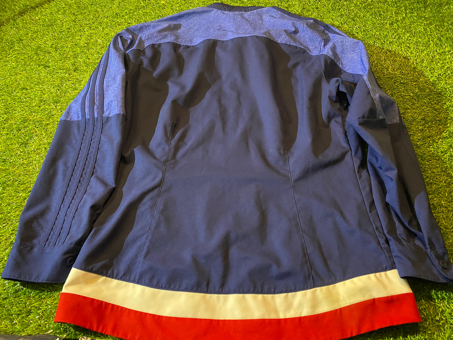France French FFR Rugby Union Football Medium manbs Beautiful Adidas Button Up Jacket
