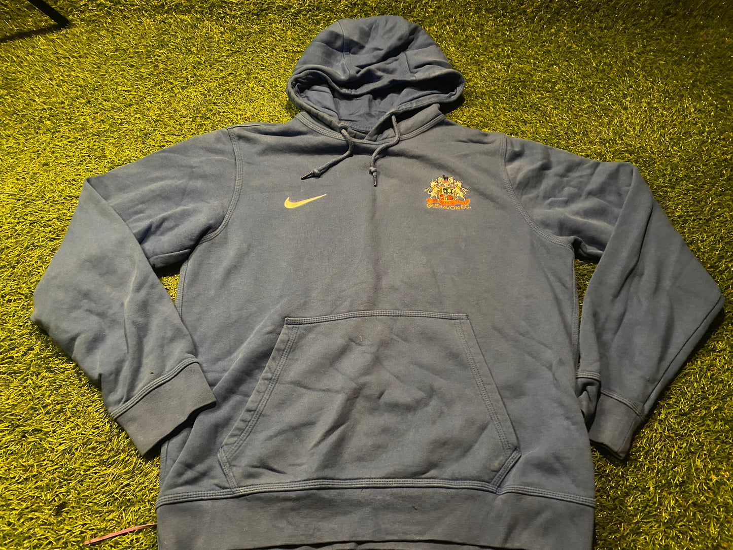 Glenavon FC Northern Ireland Football Medium Mans Nike Made Hoody Hooded Top