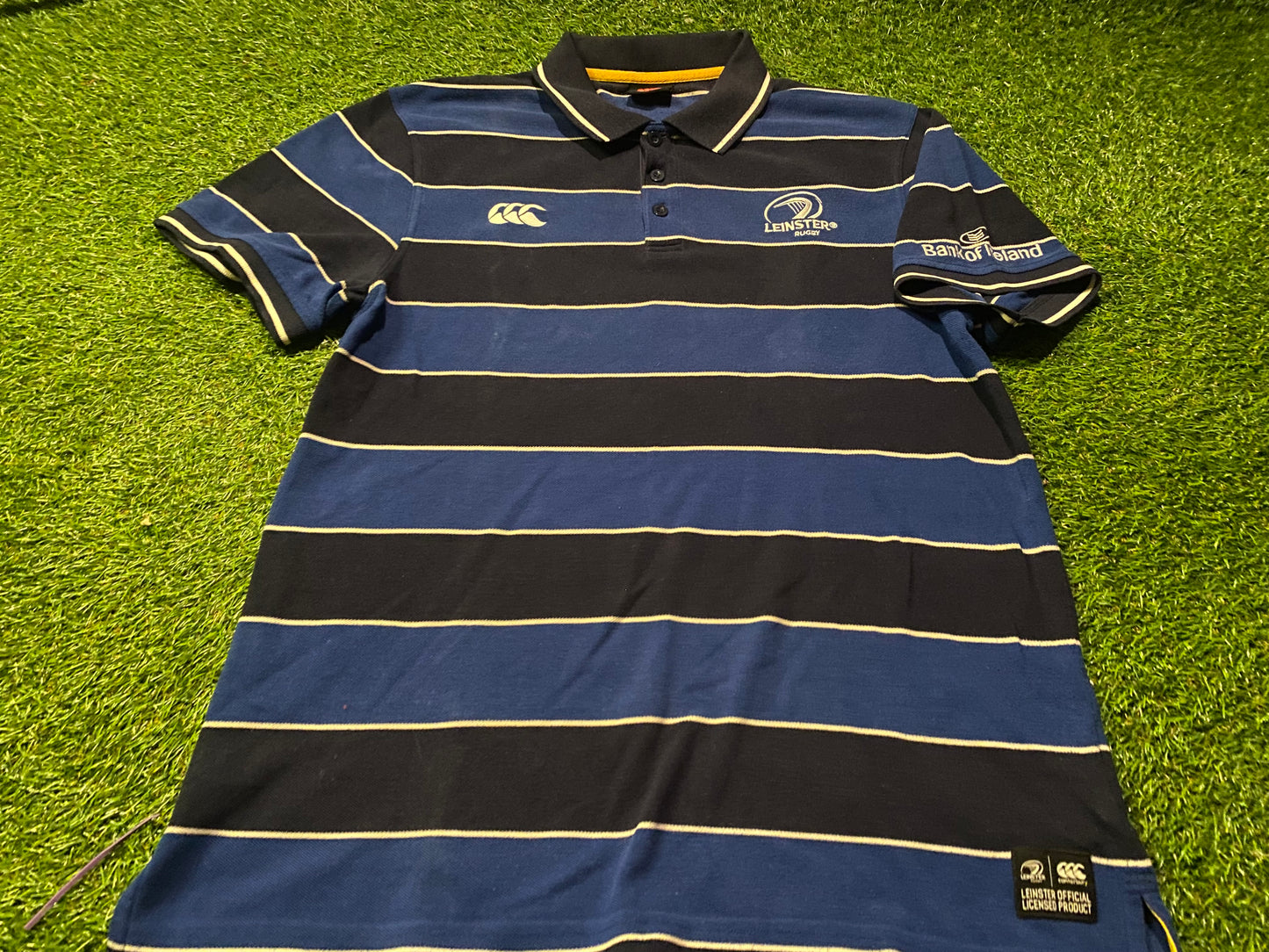 Leinster Eire Irish Ireland Rugby Union Football Large Mans CCC Made Vintage Polo Jersey