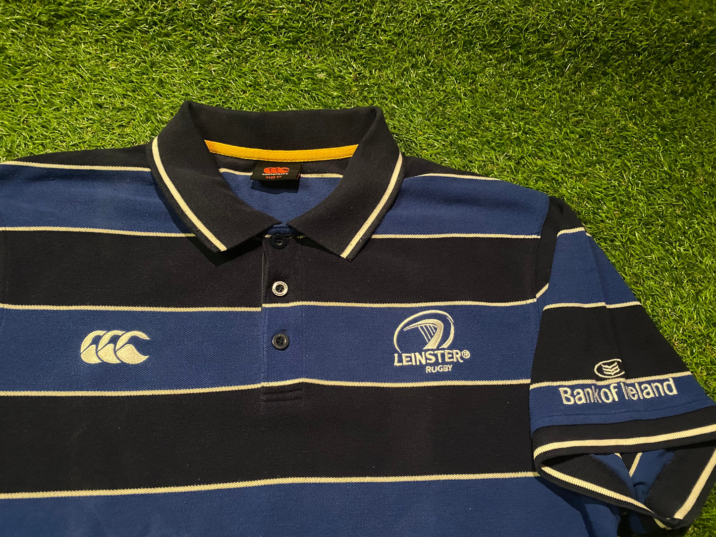 Leinster Eire Irish Ireland Rugby Union Football Large Mans CCC Made Vintage Polo Jersey